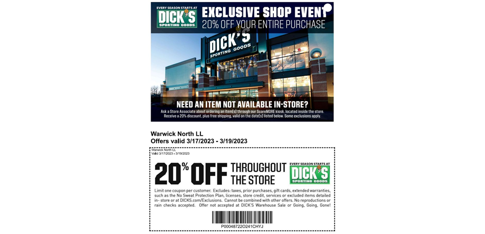 Warwick North LL Dick's Sporting Goods Weekend!!!